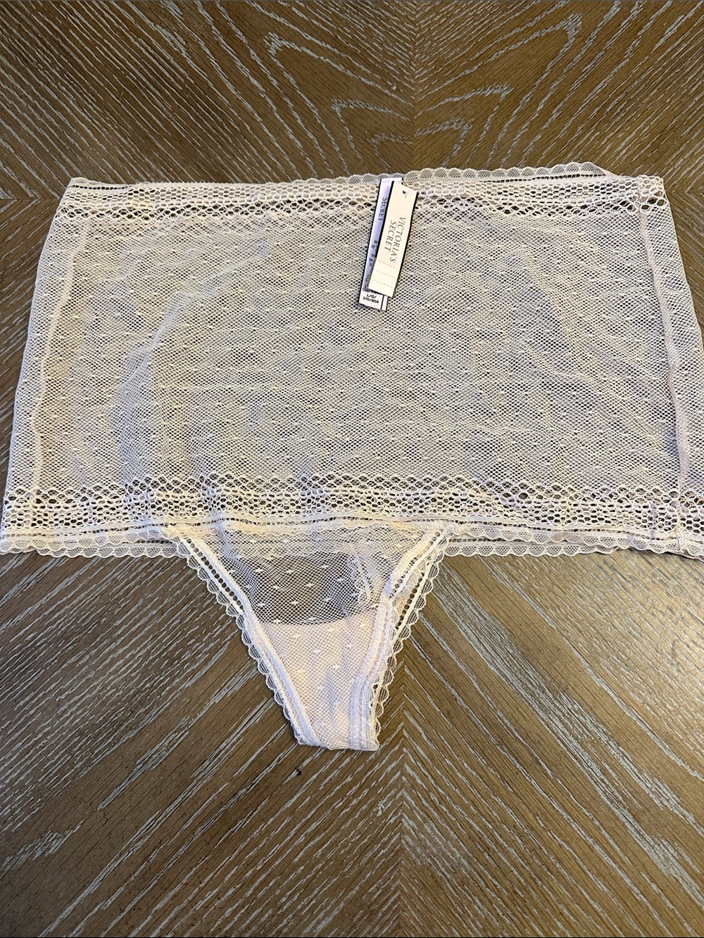 Victoria's Secret Nude Lace High-Waist Thong